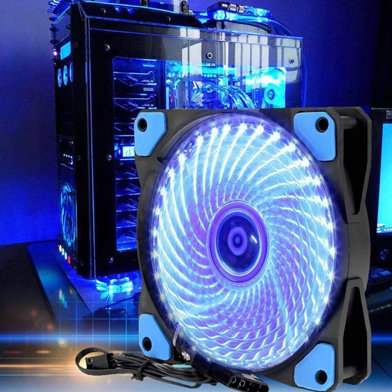 

1/2Pcs 120mm PC Case Cooling Fan Super Silent Computer LED High Airflow Cooler Fans NK-Shopping