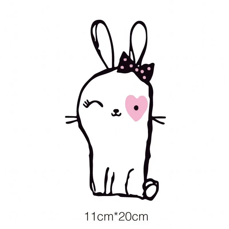 

11x20cm Cartoon Cat Iron On Stickers Washable Appliques A-level Patches Heat Transfer For T-shirt DIY Accessory Clothing
