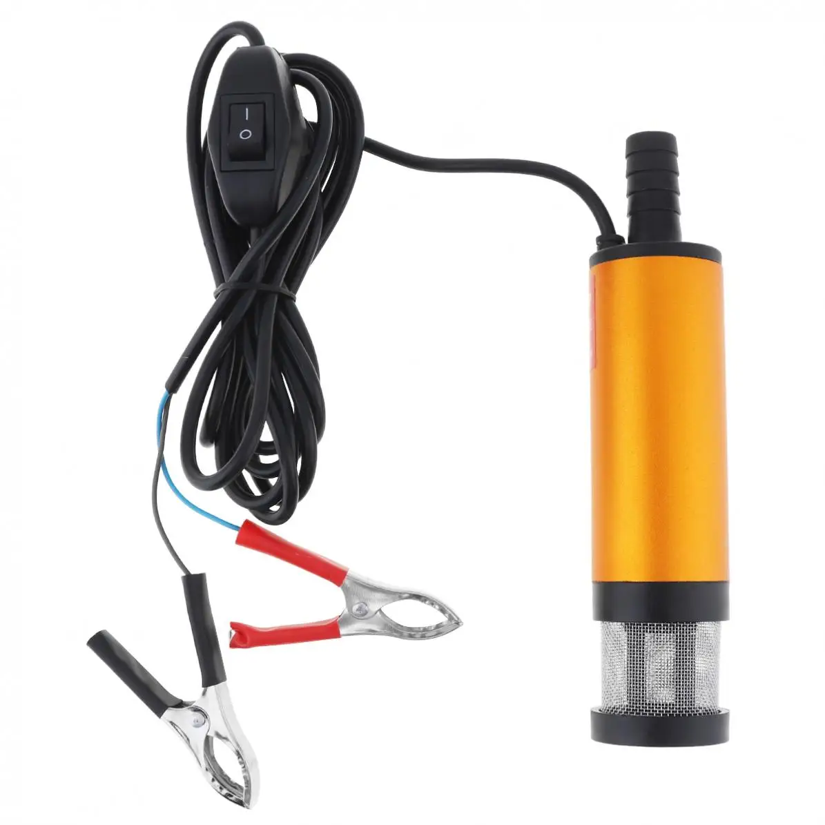 Liga de Alumínio Óleo com 2 Auto Carro Elétrico Bomba Submersível dc 12 v Combustível Água Transferência Jacaré Clipes 8 v liga de alumínio combustível água bomba