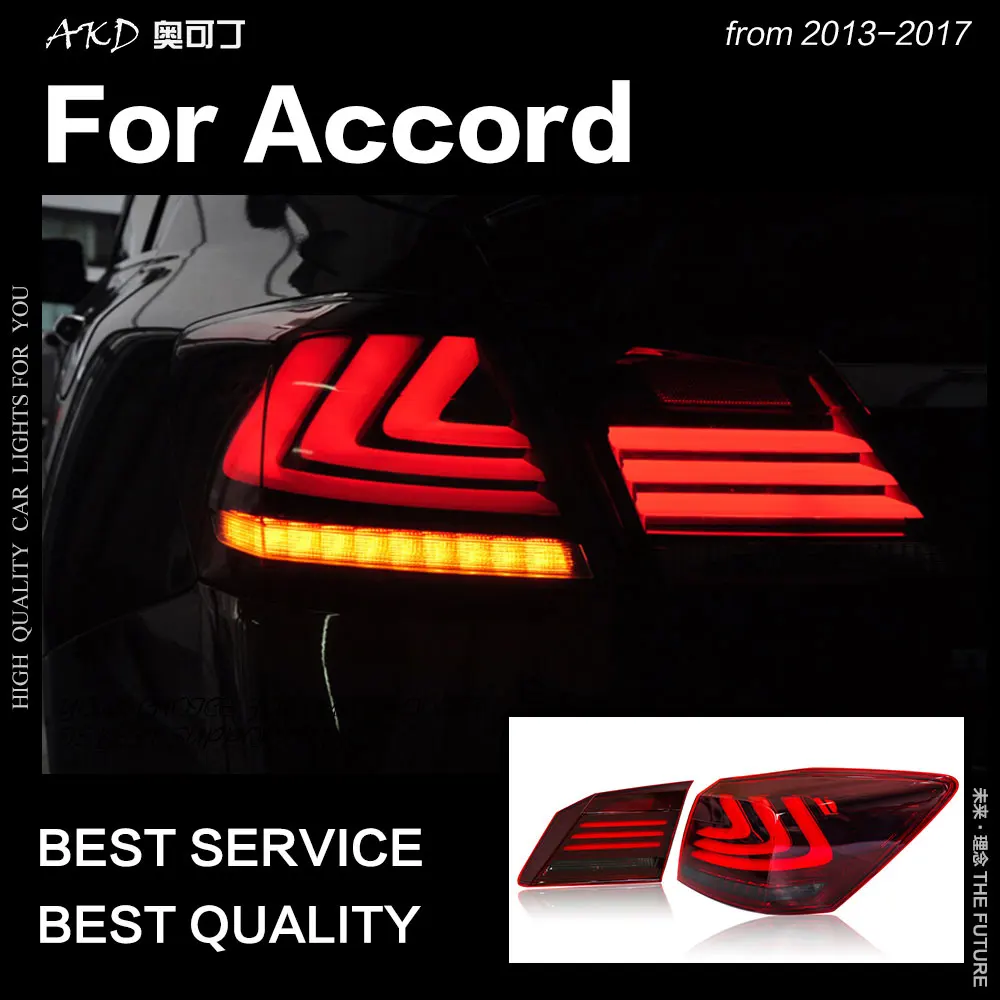

AKD Car Styling for Accord Tail Lights 2013-2017 Accord LED Tail Lamp LED Rear Lamp DRL Signal Brake Reverse auto Accessories