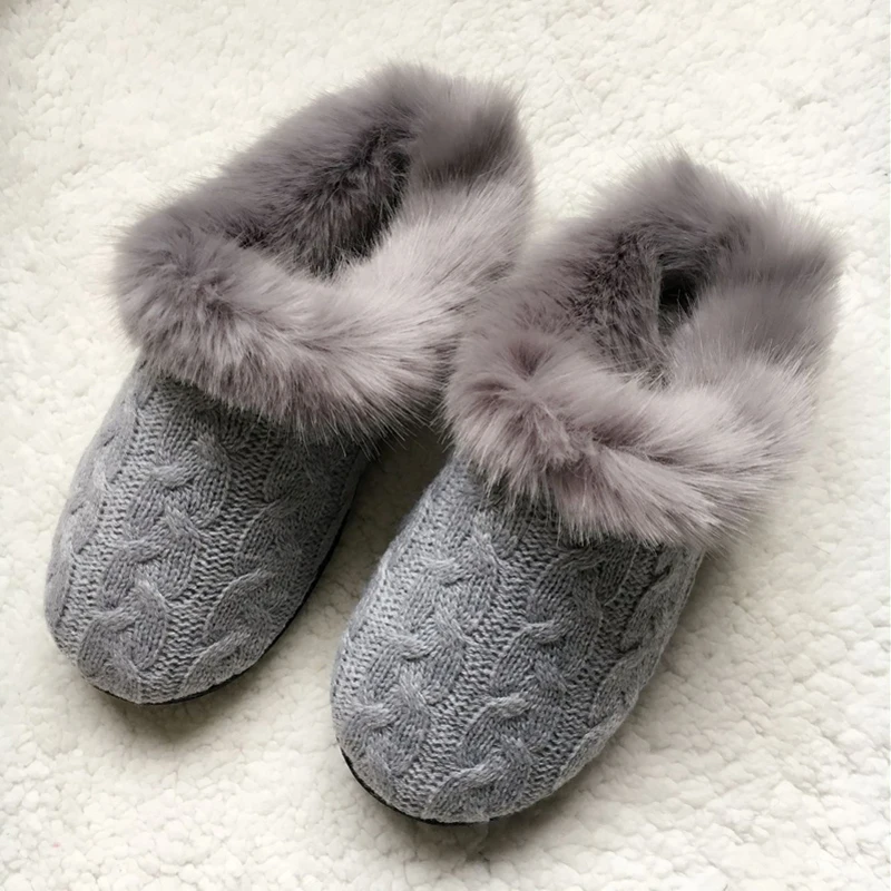 

2018 Winter Men's Fur Plush Indoor Slippers Warm Print Male Home Slides Slipper Shoes Man Cashmere New Design Hommer Footwear
