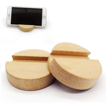 

100pcs Beech Wood Round Phone Stand Holder For iPhone 8 8 Plus Mobile Phone Stand Universal Wooden Stand Holder For iPhone X XS