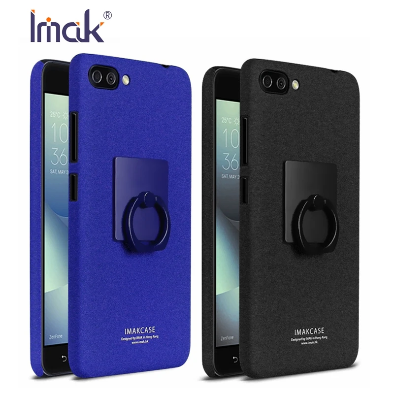 

IMAK For Asus Zenfone 4 Max Pro ZC554KL Case Hard PC Cover Cowboy Matte Frosted Stand Case + Screen Protective Film Shockproof