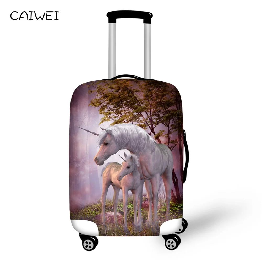 Эластичность чемодан Крышка для 18-30 дюймов Rainbow Unicorn печати путешествия Чемодан обложки Anti-dust тележка чехол Защитные крышка