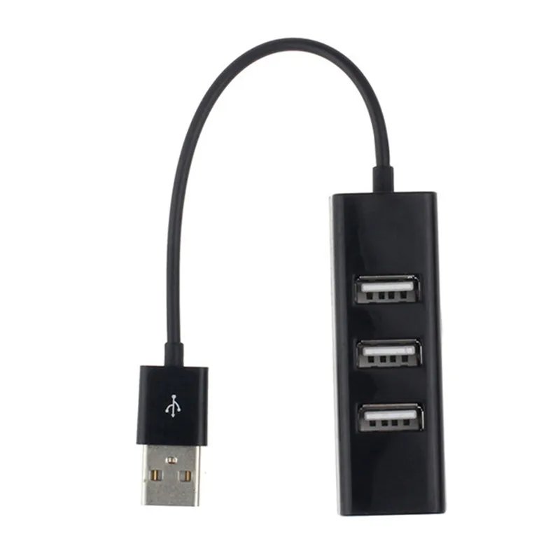 Мини USB 2,0 Hi-Скорость 4 см, соответствует стандартам разветвитель адаптер usb-хаб для компьютер 10,25 - Название цвета: Черный