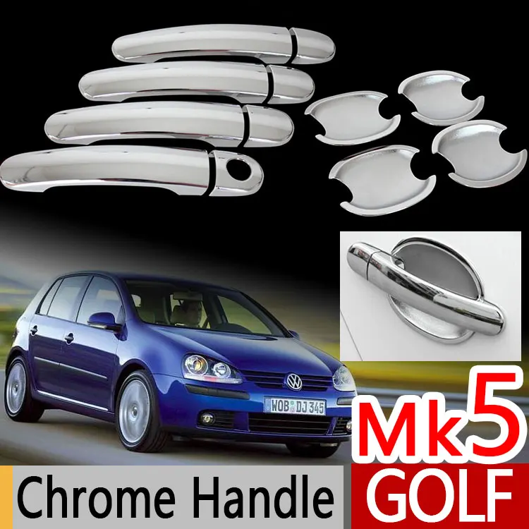 Хромированные покрытия для дверных ручек VW Golf 5 MK5 2004-2009 1K Volkswagen аксессуары