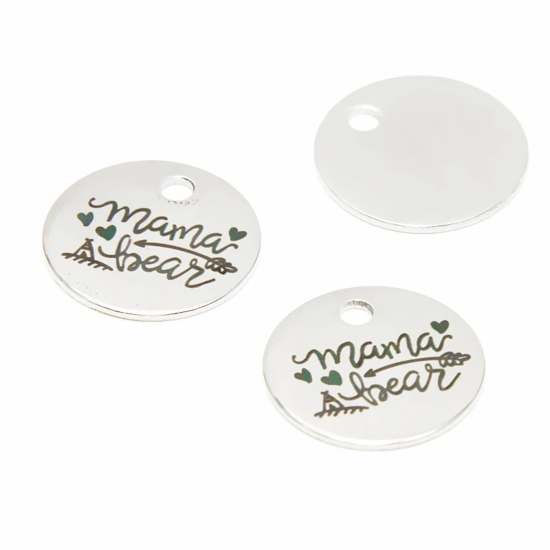 

10pcs/lot Mom charm Mama Bear message Charm pendant 20mm