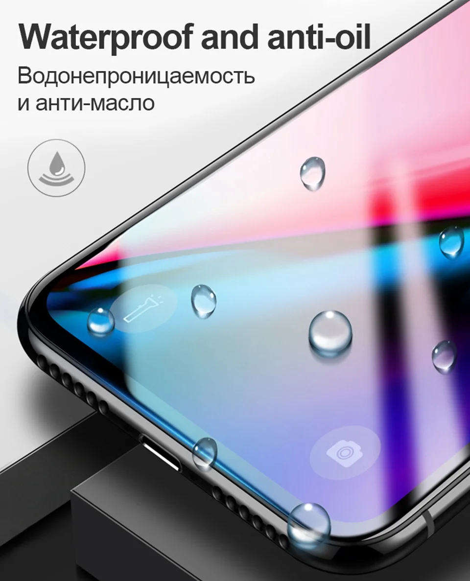 6D Protective Glass for iPhone X 6 Full Cover Screen Protector 5D iphone7 3D Tempered Glass for iPhone 8 X 6 6s 7 Plus XS Max XR (6)