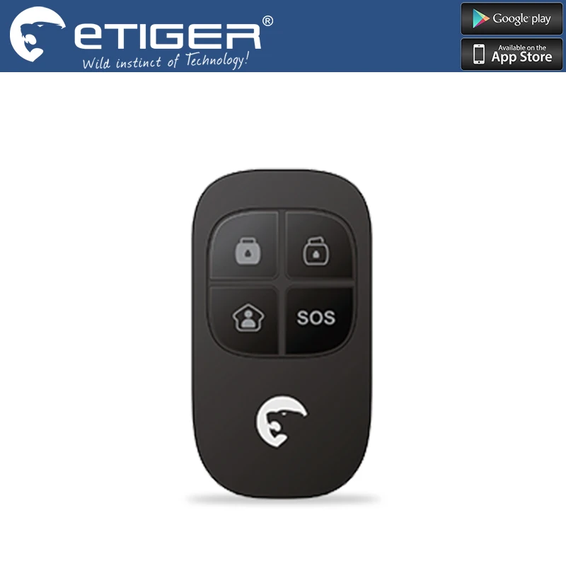 

Etiger 433MHz Wireless RF Remote Control ES-RC1 For Alarm System S4/S3B Panel