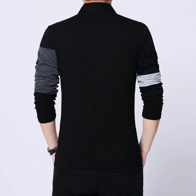 Весенний dimusi футболка мужская с длинными рукавами футболка с отложным воротником в полоску дизайнерская футболка Slim Fit Свободный Повседневный хлопковый футболки 5XL, TA314