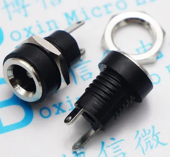 

60pcs DC-022B DC power socket 5.5*2.5mm DC Tower 2 pin wire with high-quality full copper nut