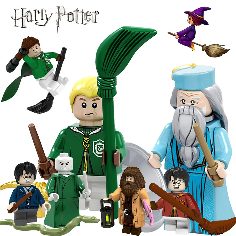 

Hot legoed blocks Harri Potte Playmobil original famous duplo model building blocks Star Wars Magic Toys Festival gift for Kid H
