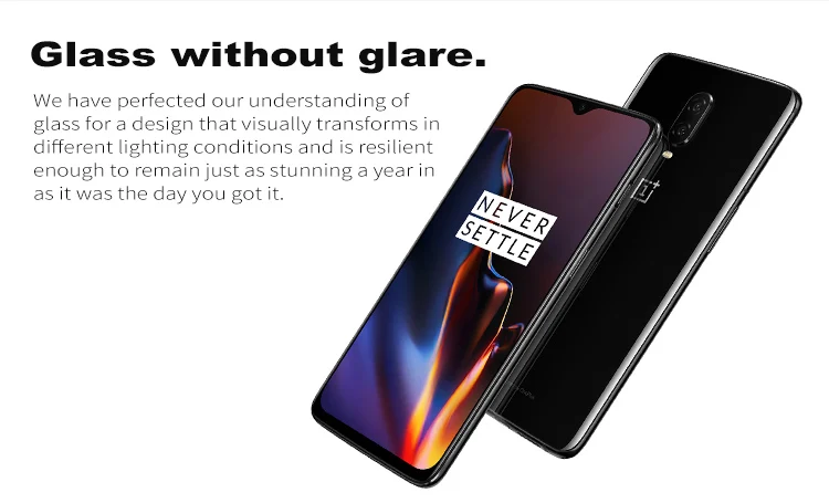 ONEPLUS 6T A6010 8GB RAM 128GB ROM Qualcomm Snapdragon 845 2.8GHz Octa Core 6.41 Inch 2.5D AMOLED Corning Gorilla Glass 6 FHD+ Full Screen Dual Camera Android 9.0 4G LTE Smartphone