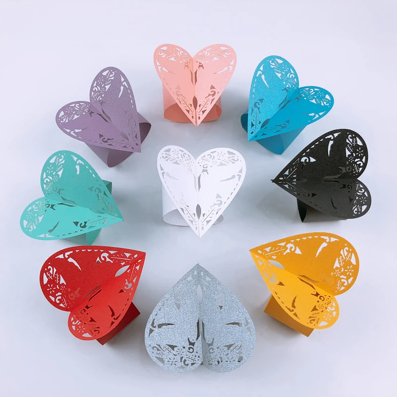 50pcs Pigeon Style Laser Cut Porta Guardanapo Napkin Rings For Wedding Holders Party Favors Table Decoration Supplies | Дом и сад