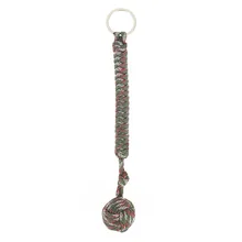 1 unids 24 cm extender 3.5 m Camo Bola de Acero en el interior Del Mono Puño de seguridad para la autodefensa tienda Cordón Puño Llavero Supervivencia herramienta