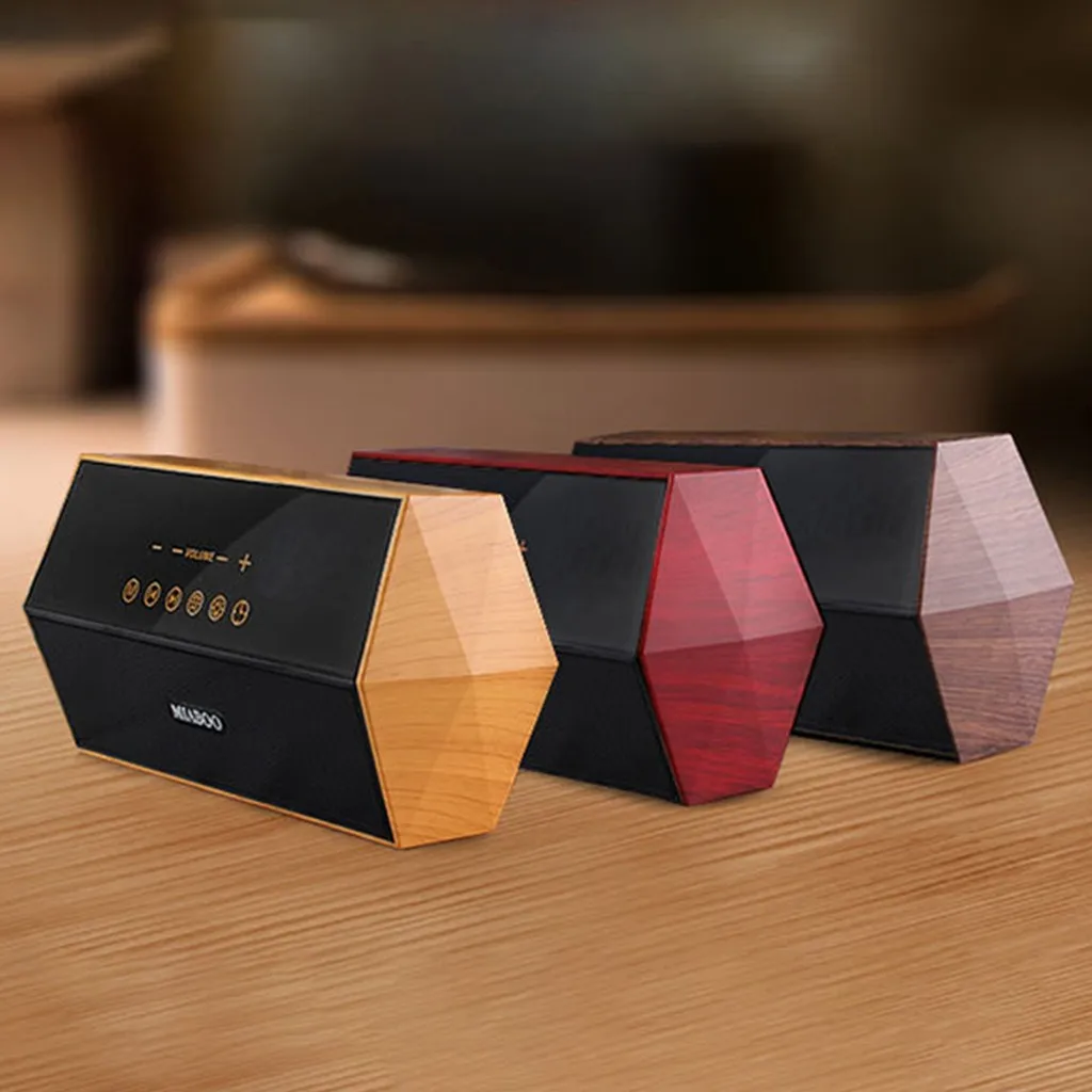 

Portable Double Speaker Wireless Bluetooth Speaker Radio Support AUX TF FM Touch Control Speakers With Alarm Clock