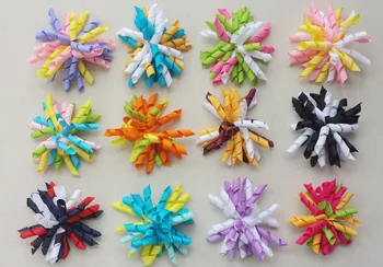 

100pcs Boutique baby korker curlers ribbon hair bows clips corker ribbon hair bow clip hair ties hair bobbles Accessories PD007