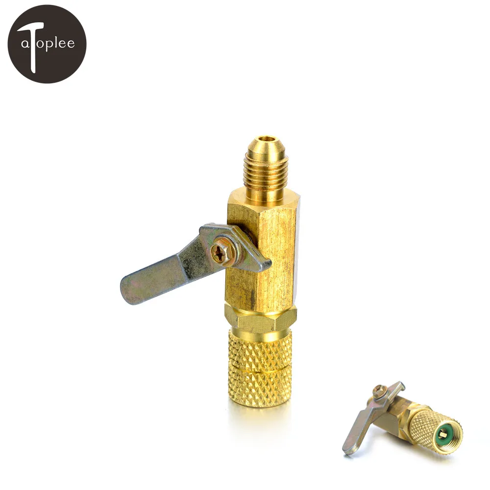 

R410A Refrigeration Ball Valve Adapter And Fluoride Copper 1/4 "to 5/16" SAE Adapter Air Conditioning Charging Valve