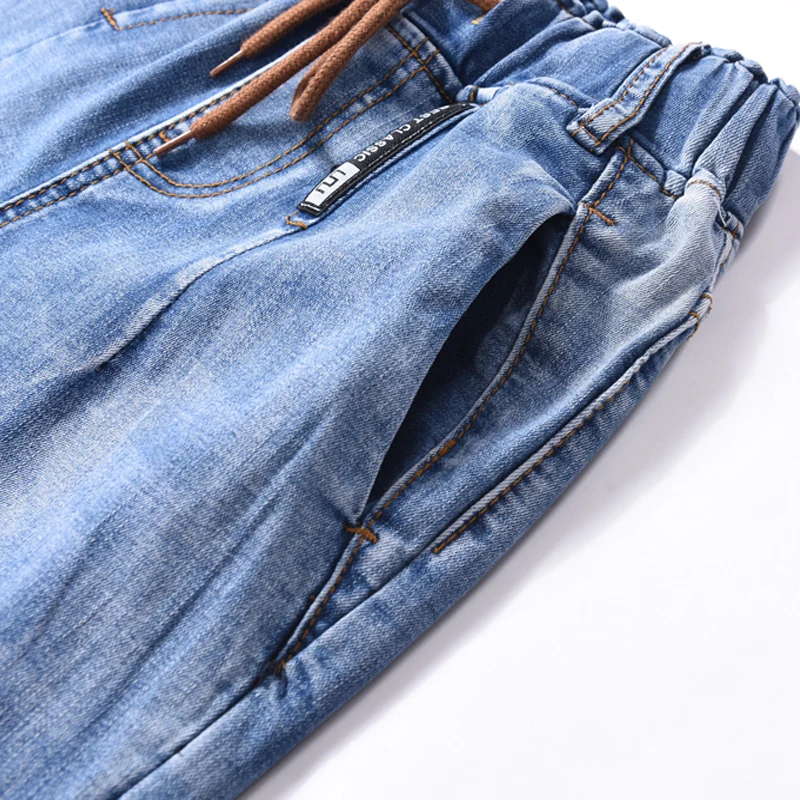 new special design elastic boyfriend for women jeans woman plus size loose jeans high waist stretch denim haren pants femme