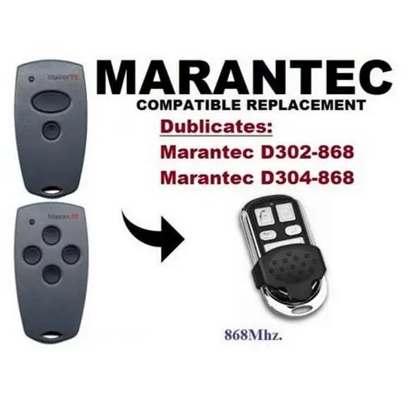 

FOR Marantec D302,D304 868Mhz Garage Door/Gate compatible Remote Control Duplicator
