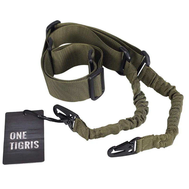 

OneTigris Tactical Multi-Use 2 Dual Point Bungee Rifle Gun Sling with Adjustable Hunting Gun Shoulder Strap