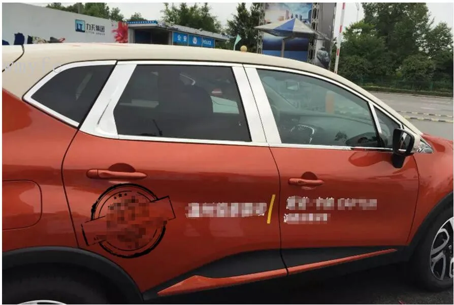 22 шт. для Renault Captur автомобильный чехол из нержавеющей стали Стекло окно декоративная подушка средняя стойка полоса отделка