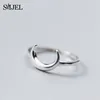 SMJEL 100% 925 Sterling Silver Half Moon Rings For Women Christmas Gift Crescent Deer Horn Ring Lady Fashion Jewelry Wholesale ► Photo 1/6