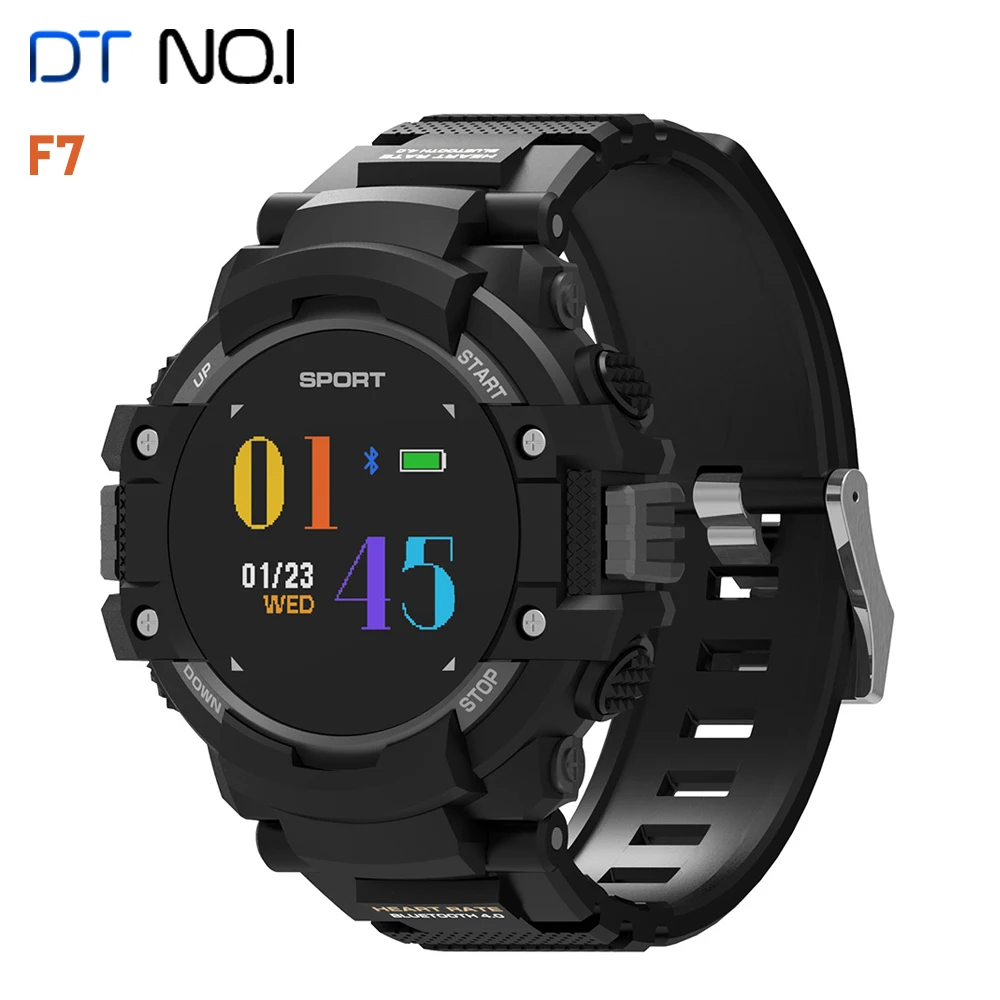 

Original DTNO.1 F7 Smart Watch Bluetooth Heart Rate Temperature Monitor IP67 GPS Smartphone Sports Outdoor Pedometer
