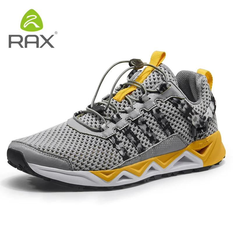 Rax новая Треккинговая обувь, Мужская Треккинговая обувь, дышащая быстросохнущая водонепроницаемая обувь, уличные спортивные кроссовки, прогулочные горные ботинки - Цвет: Qianhui men