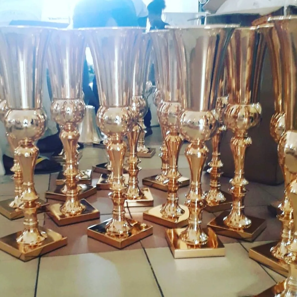 Table Centerpiece 63cm( 24") Tall Gold Wedding flower vase flower stand