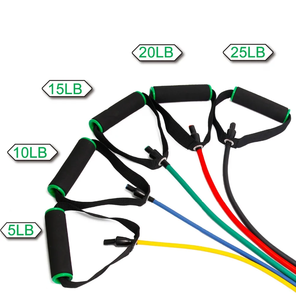 Натуральные латексные эластичные резинки для йоги, тянущаяся веревка, трубка для домашнего спортзала, фитнеса, растяжимый расширитель, резиновая веревка, прочная, чем TPR 5-25 LB