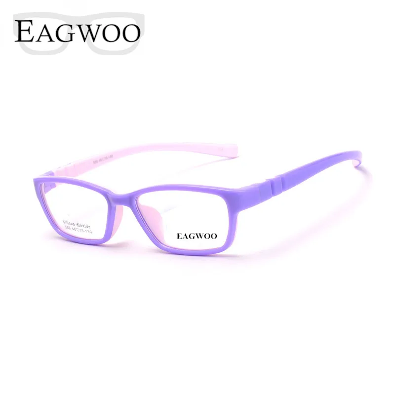 EAGWOO силиконовая Мягкая оправа Детская оптическая простая прозрачная для