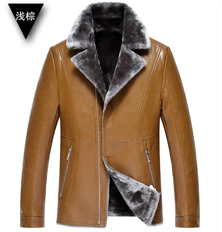 

M--4XL HOT 2019 Winter Men New Leisure Fashion sheepskin Fur one jacket