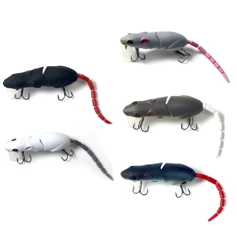  New 1Pcs Soft Mouse Bait Bells Sound Swimbait Rat fishing lure Frog Silicon Artificial Set Sea Swim