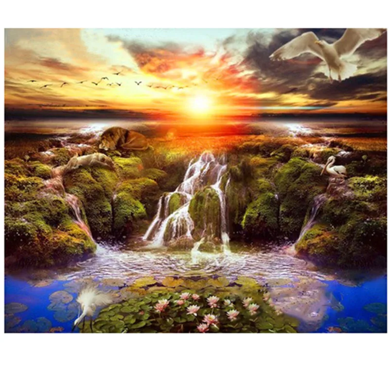 Upigi Diamond Art Kit For Adults - Full Drill 5D Round Diamonds, 12x16 Inch Landscape Beach Painting, DIY Home Decor - View #10