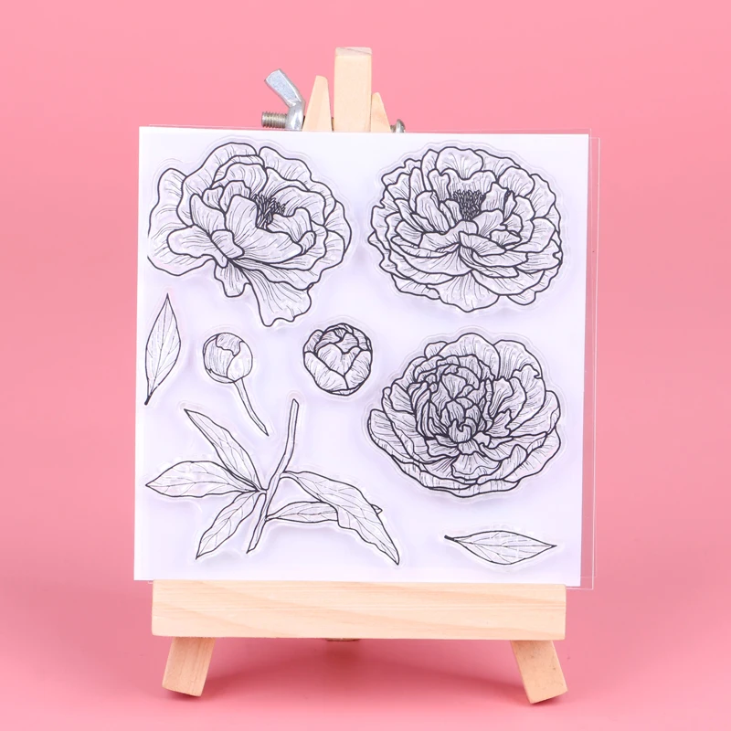 

Plant/flower Transparent Clear Stamps for DIY Scrapbooking/Card Making/Kids Christmas Fun Decoration Supplies