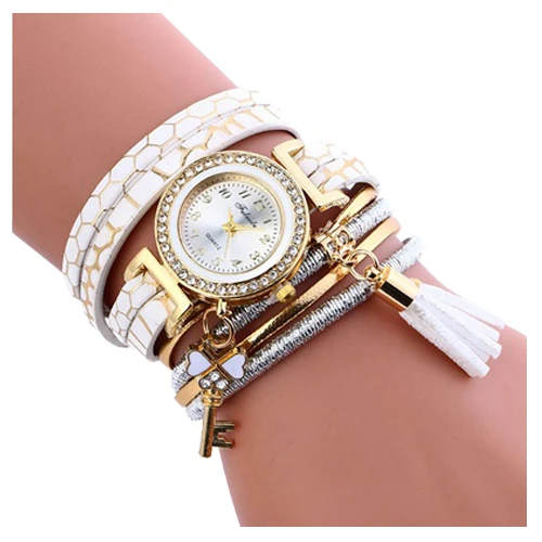FULAIDA Fashion Casual Multi layer Woven Leather Bracelet Watch Female ...