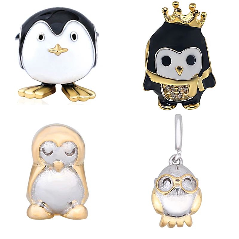 New arrival pandora charms 925 sterling silver cute animal penguin
