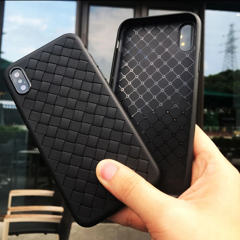 

Case for iphone X XA MAX XR iphoneXR Luxury Retro Weave Pattern Leather Skin Coque Cover For Apple iphone X XS iphoneX 10 Cases