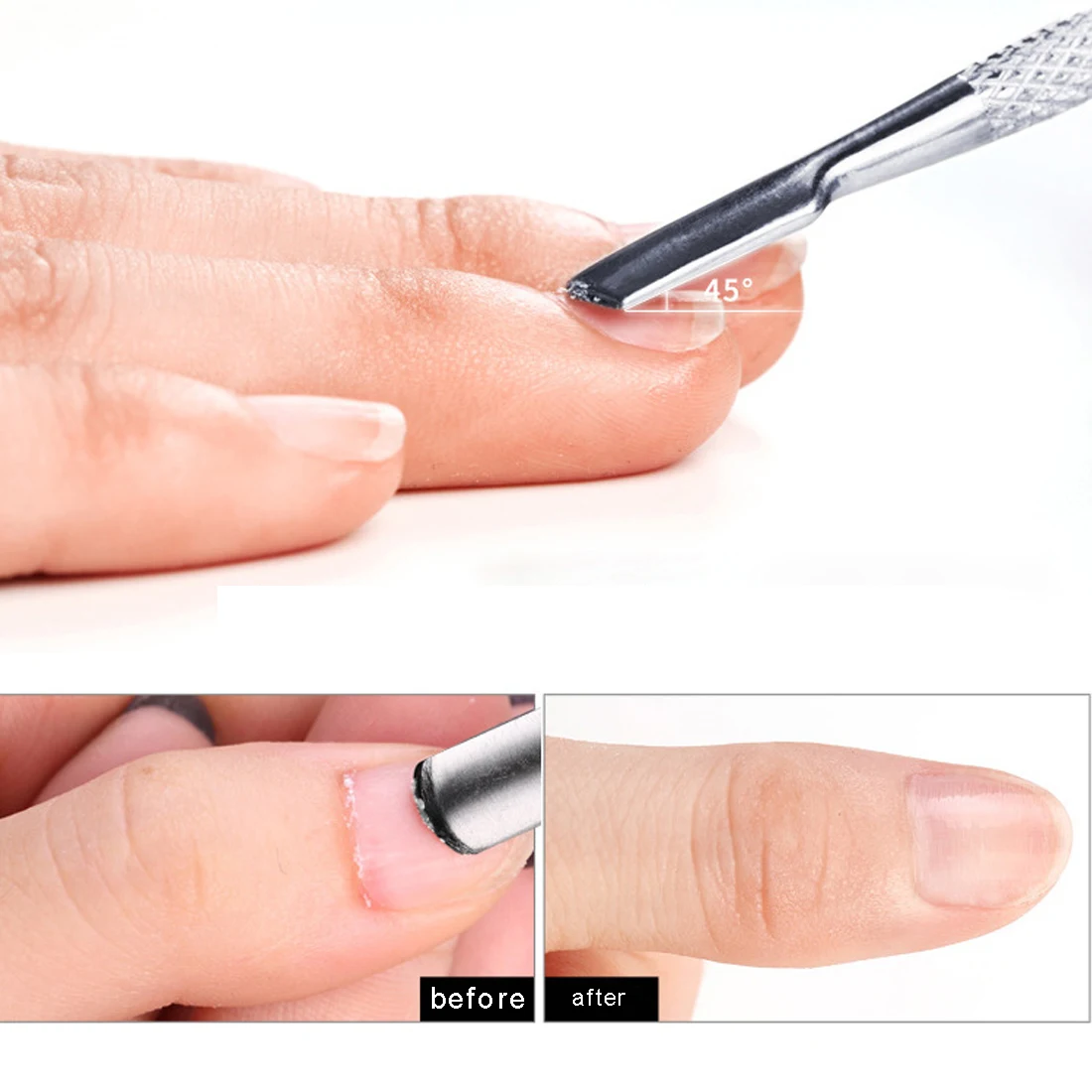 1pcs Stainless Steel Cuticle Nail Clean&ampRepair Finger Foot Toe Dead Skin Remover Manicure Pedicure Care Tool | Красота и здоровье