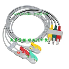 Совместимая ЭКГ кабель 3 провода leadwires для Philips hp монитор пациента