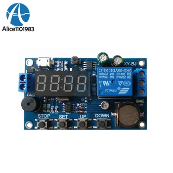 

DC 5V Real time Timing Delay Timer Relay Module Switch Control Clock Synchronization Multiple mode control Wiring diagram