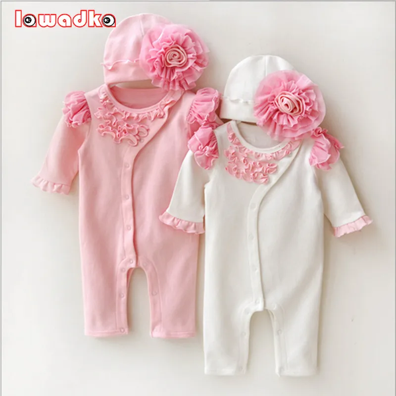 Детский кружевной комбинезон и шапка для новорожденных девочек|clothing printer|clothing