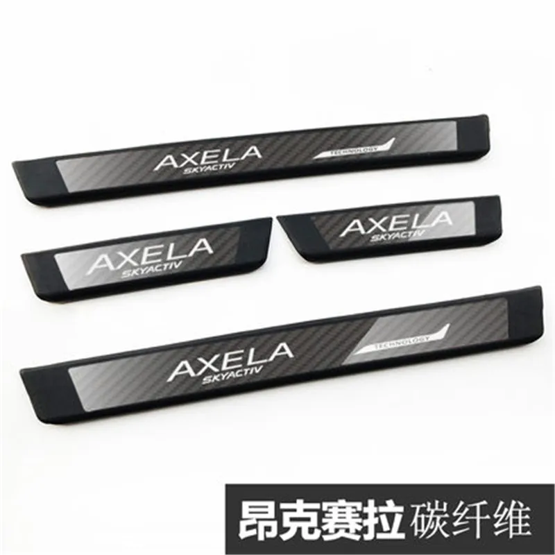 

Car Styling ABS And Stainless steel Scuff Plate/Door Sill Door Sill pedal bienvenidos For Mazda3 Axela Car accessories