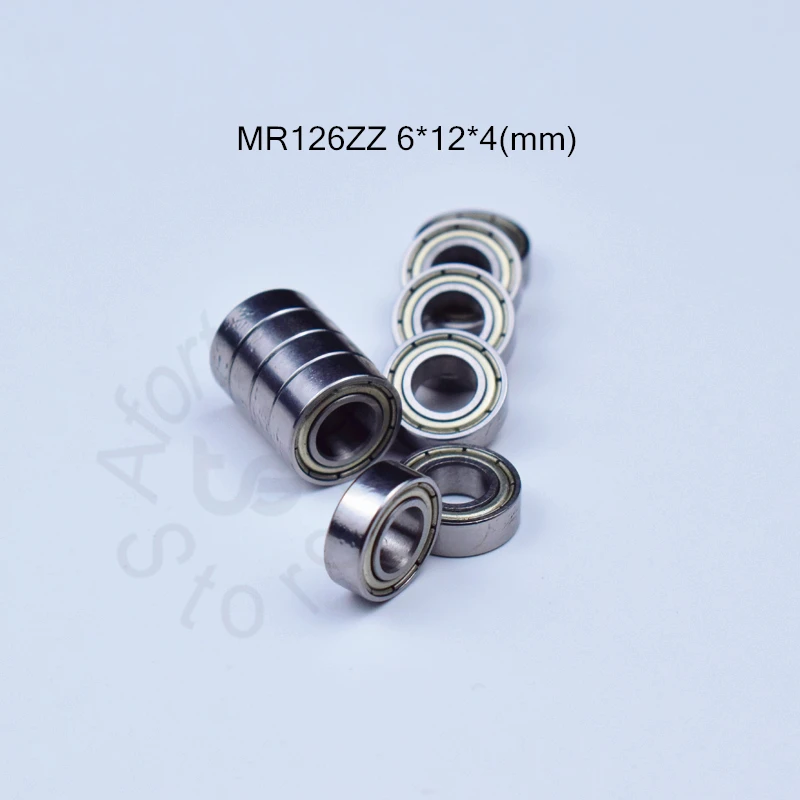 MR126ZZ 6*12*4(мм) 10 штук подшипников ABEC-5 металлический герметичный Миниатюрный подшипник MR126 MR126ZZ хромированные стальные подшипники