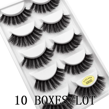 

50 pairs mink eyelashes wholesale false eyelashes messy 3d mink lashes make up hand made soft fluffy fake lash extension G800