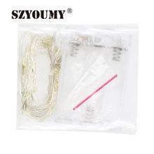 SZYOUMY DHL DC 4,5 в 5 Вт 5 м 50 светодиодная батарея управляемая медная проволока светодиодный шнур Фея Рождество Фестиваль Свадебные огни