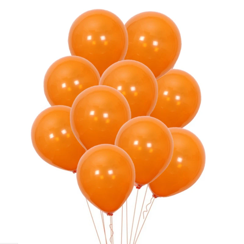 MMQWEC Хэллоуин воздушный шар из фольги призрак воздушный шар надувные черные летучие мыши Танцы скелеты оранжевый и черный шар Хэллоуин украшения - Цвет: 10pcs orange