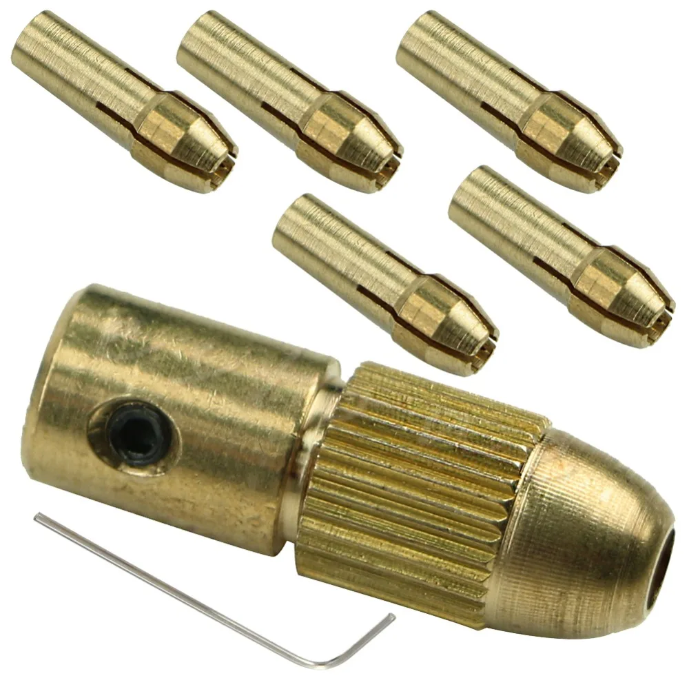 

1 set 7Pcs 0.5-3mm Electric Drill Bit Collet Micro Twist Drill Chuck Set Tool New