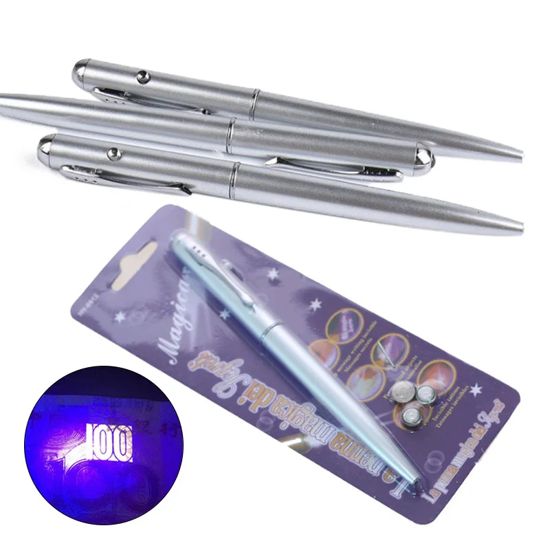 

New 2 in 1 ABS Markers Ink Pen Office UV Light Currency Checker Pen Drop Shipping